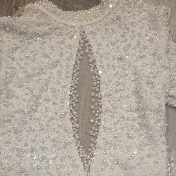 Fashion Nova Sparkling Backless Dress - White - Picture 6 of 16